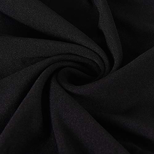 Deisy Dee 24x43 Cocktail Spandex Stretch Round Tablecloth Table Cover C124 (Black) - Image 4